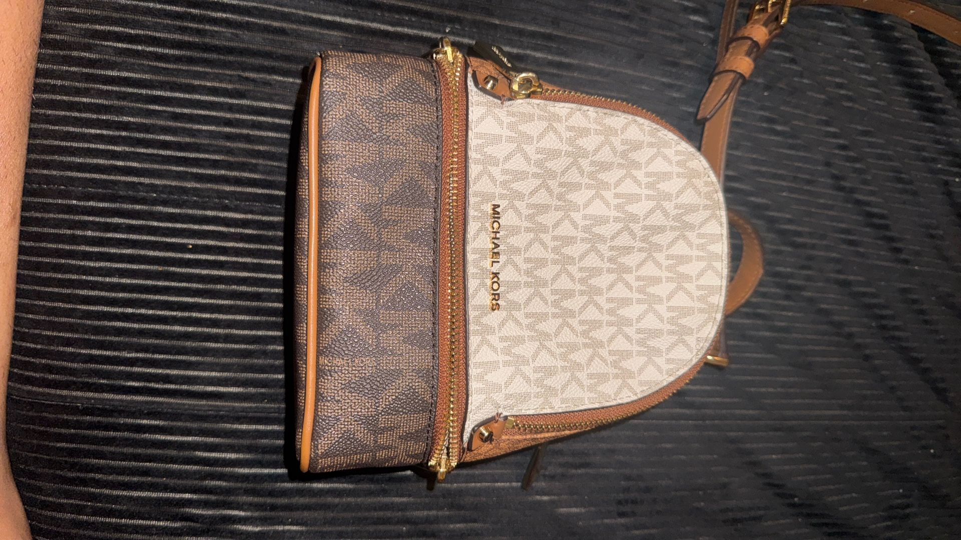 Michael Kors Rhea Mini Color-Block Logo Backpack