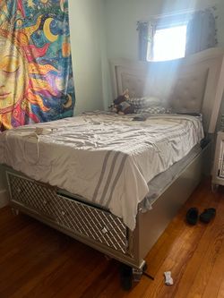 Bed frame and night stand
