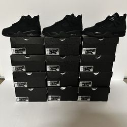 BRAND NEW JORDAN 4 “BLACK CAT” FOR SALE! GRADE SCHOOL SIZES 5.5, 6, 6.5, & 7 $235