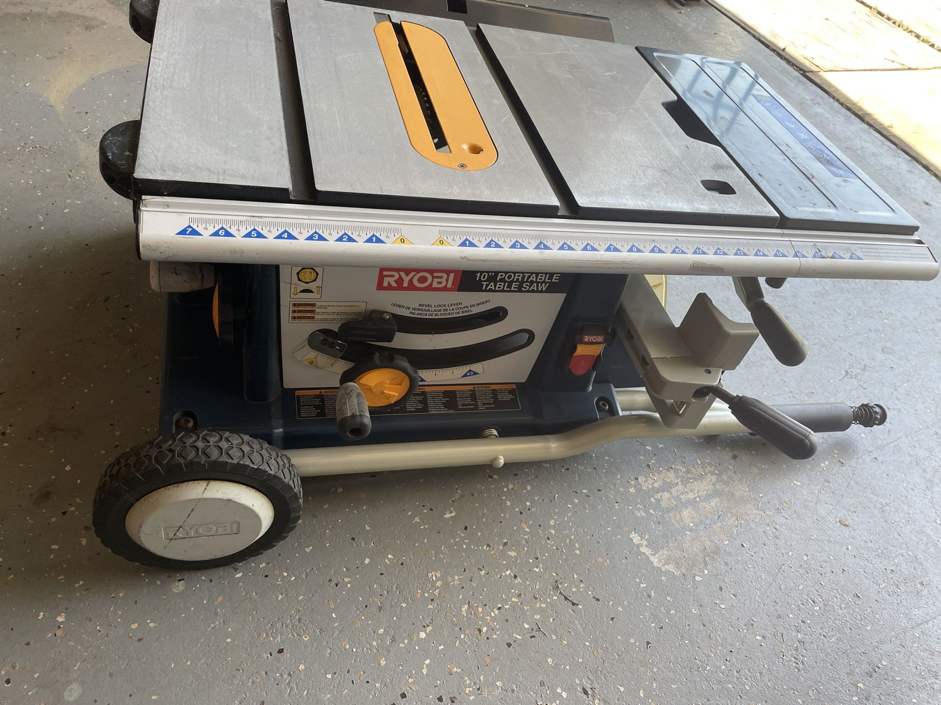 Ryobi 10in Portable Table Saw