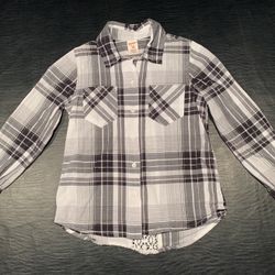 Girls Plaid Long Sleeve Shirt