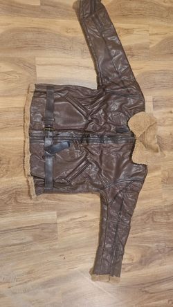 Leather Wool Bomber Jacket