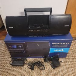 Audiovox Sirius SUBX2 Speaker Dock Portable Sound System -Black