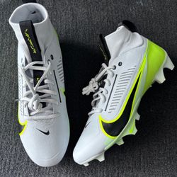 Nike Vapor Edge Pro 360 2 Platinum Vapor Green Football Cleats Size 10.5