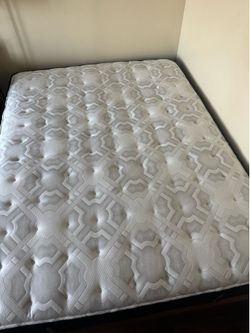 Queen bed frame and mattress