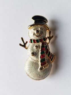 Christmas Snowman Pin/Brooch