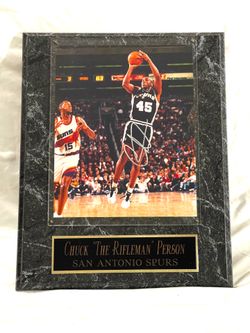 Mint condition signed San Antonio Spurs player (Chuck “ the rifleman” Person) this is signed by player