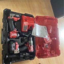 Milwaukee 3697-22 M18 FUEL 18V Cordless 2-Tool Combo Kit w/ 5.0AH Batteries