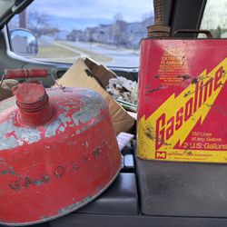 Vintage Gas Can And Boat Gas Tank