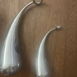 Nambe Elbow Flower Vases - New, Never Used