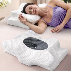Cervical Ergonomic Side Sleeper Pillow for Adults 