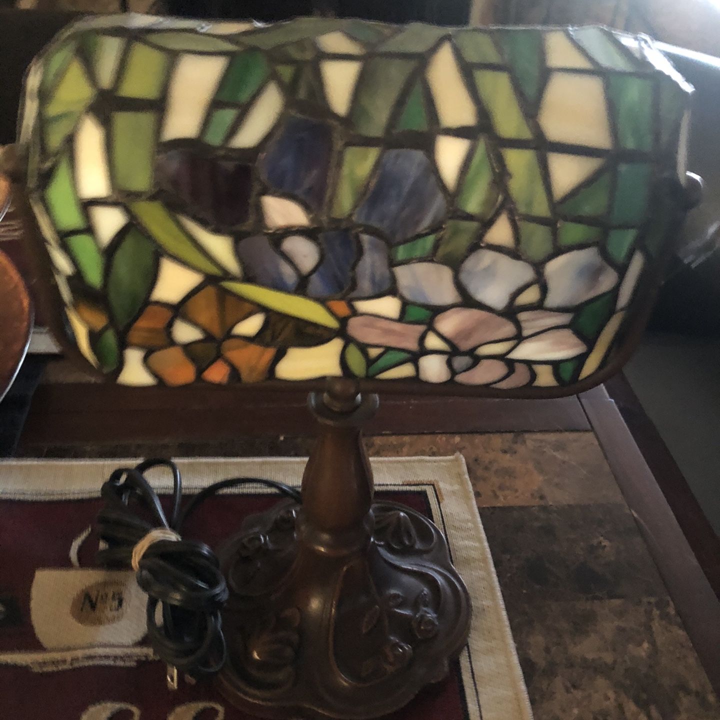 Vintage Style Tiffany  Bankers Desk Lamp