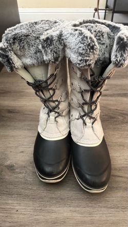 Women's Winter Snow Boots with Faux Fur Cuff