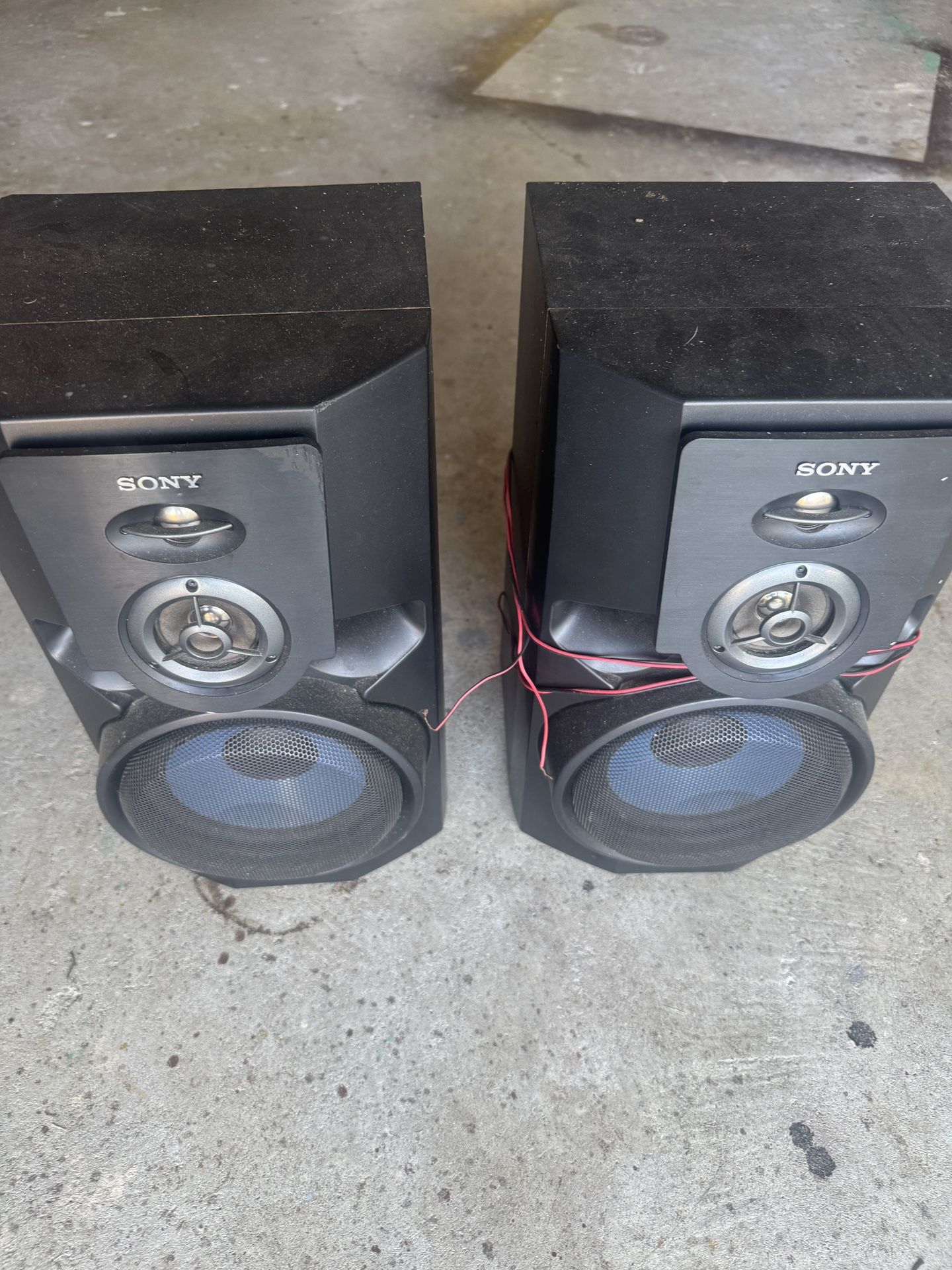 Sony SS MG110 Bookshelf Speakers Ohms Pair Of Wood Stereo - Main Image
