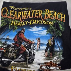 Harley Davison Clearwater Beach Florida Men's 2XL Tshirt