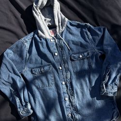 LEVI’S HOODED JACKSON SHIRT Size M Large Fit