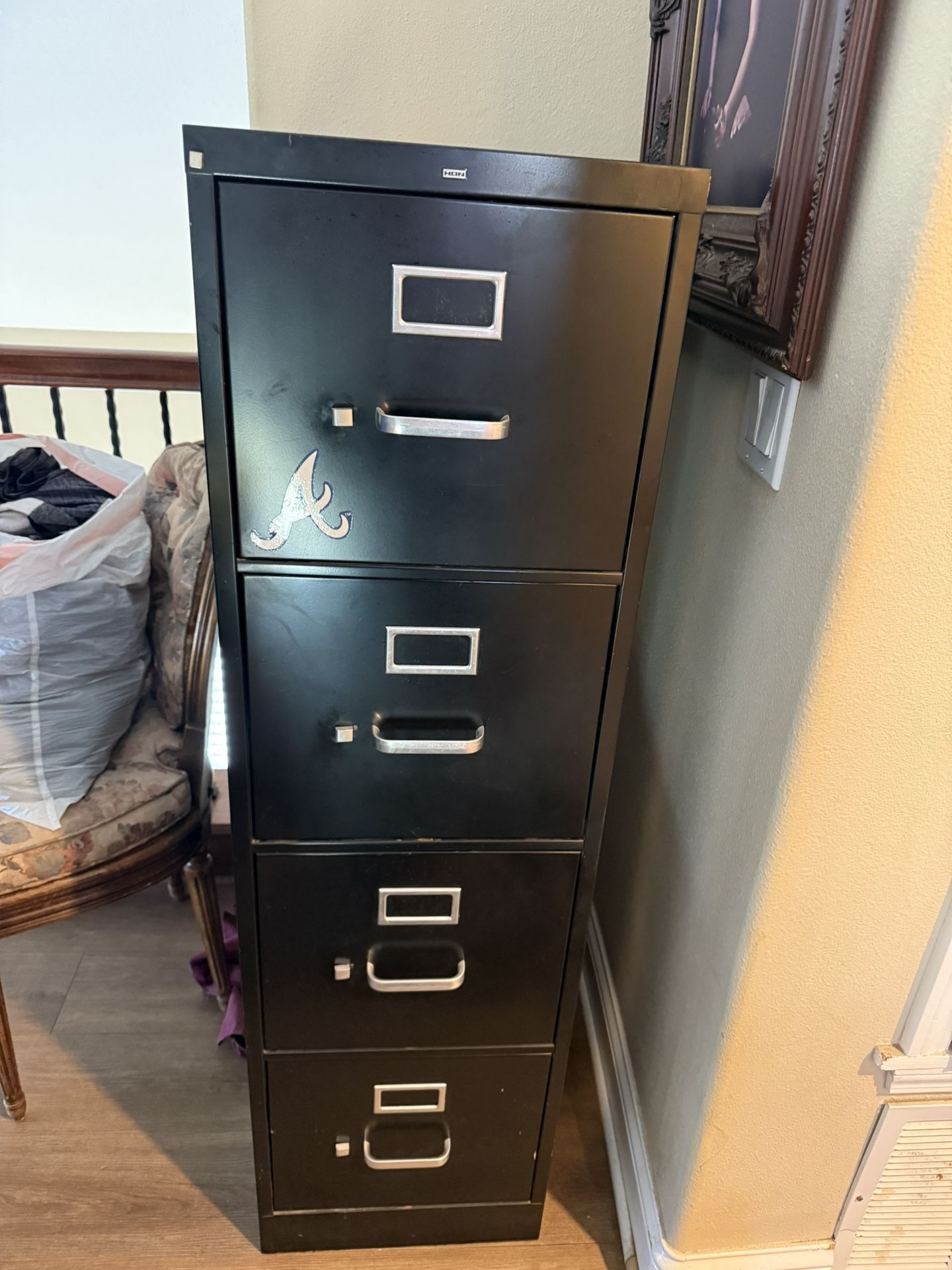 Metal Black Filing Cabinet 