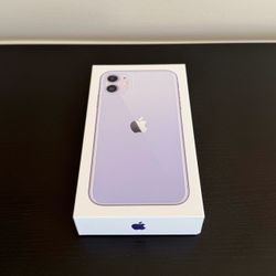 Apple iPhone 11 Purple Retail Box Only w/ Inserts & SIM Tool 64GB - NO PHONE