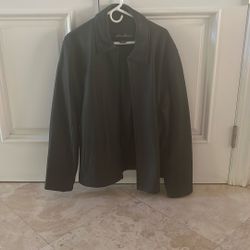 Eddie Bauer leather Zip Up Jacket. Size L