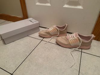 Pink Glitter Lace-Up Sneakers