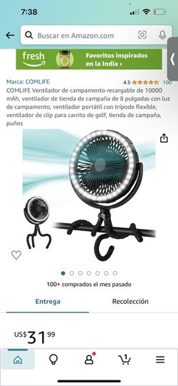 Portable Fan With Lights