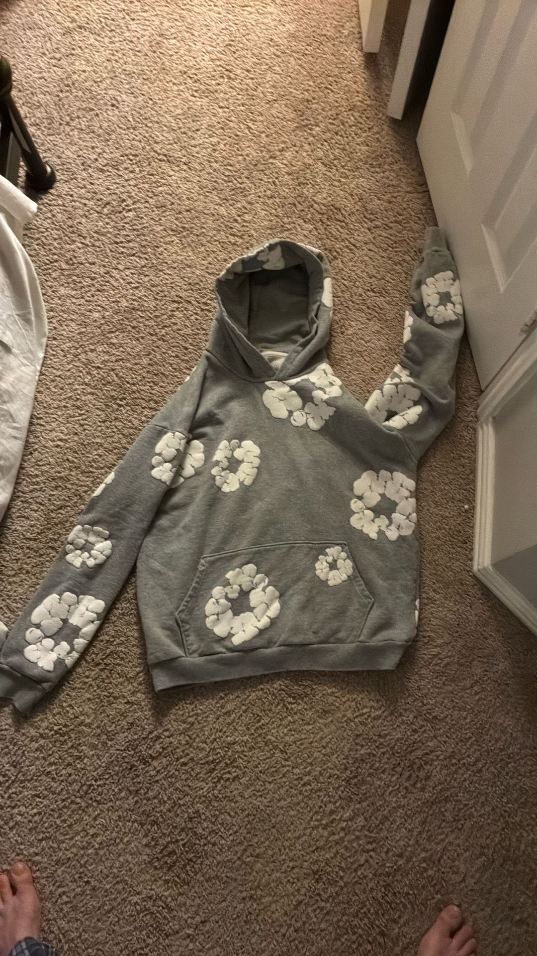 Denim tears grey Large men’s hoodie