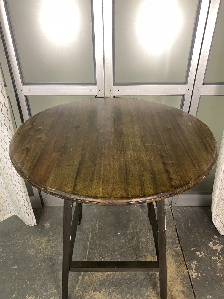 World Market Hudson Wood & Metal Pub Table & 3 Stools for Sale in