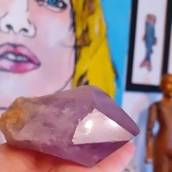 Xl Faceted AMETHYST point 3" Long