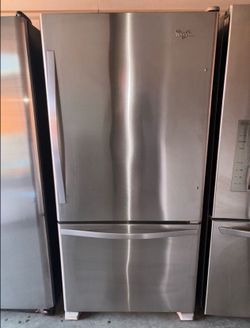 Whirlpool Stainless Steel Refrigerator And Freezer