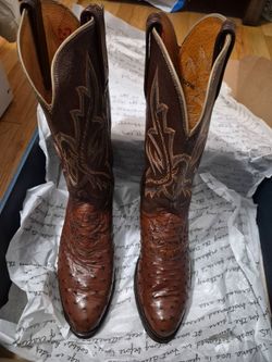 Lucchese ostrich cowboy boots