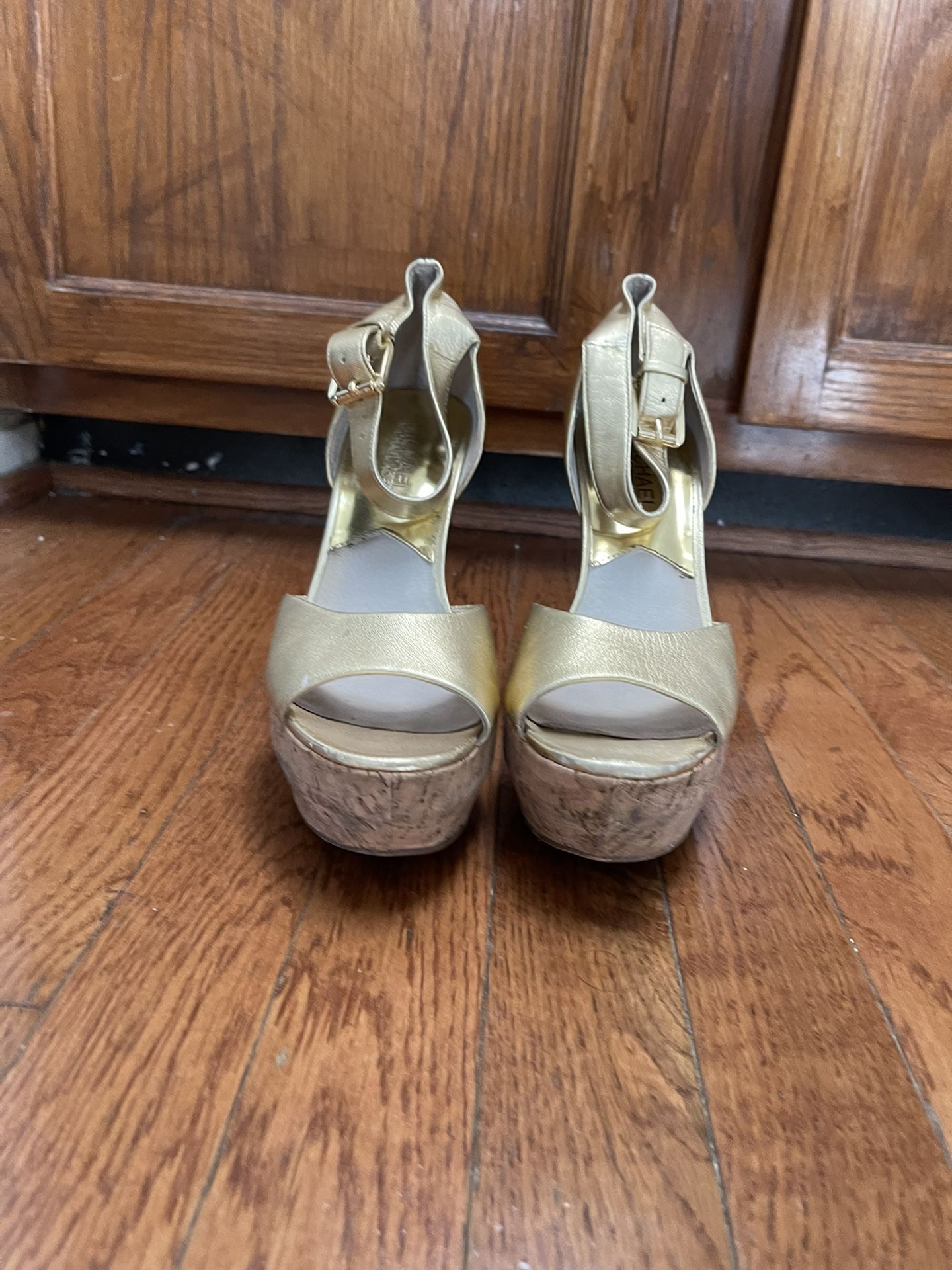 Michael Kors Gold Wedges