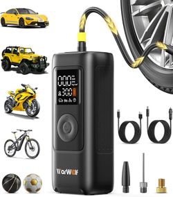 NEW Dual power 12V DC/rechargeable battery 160psi air compressor inflator