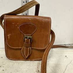 Vtg Grain Leather Crossbody Purse #D7