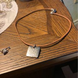 Leather Choker With Charm