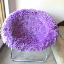 Pottery Barn Teen Faux-Fur Saucer Hang-Around -Chair