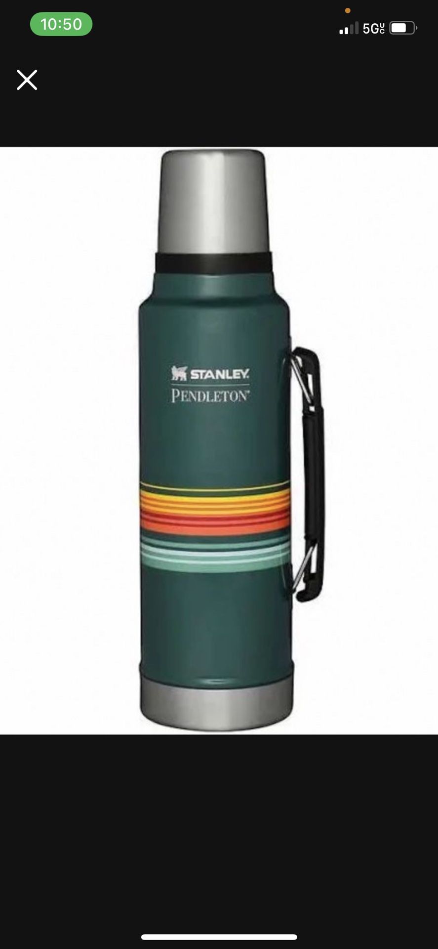 Stanley Pendleton 1.5qt Vacuum Bottle Green Color: Green NEW Serious inquiries only Pick up location in the city of Pico Rivera