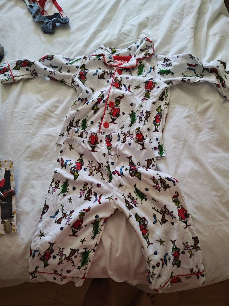 18 Month Christmas Grinch Pajama Set