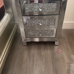Mirrored Bedside Drawers 2 Available 