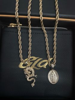 Gold plated rope chains