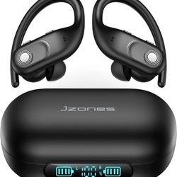 Wireless Earbuds Bluetooth Headphones 130Hrs Playtime with 2500mAh Wireless Charging Case LED Diaplay Hi-Fi Waterproof Over Ear Earphones for Sports R
