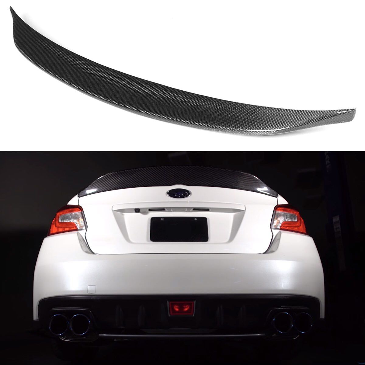 Duckbill Style Carbon Fiber Rear Trunk Spoiler For Subaru Impreza WRX 2015 2016 2017 2018 2019 2020 Wing | 5113