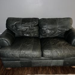 Leather Pull Out Couch 