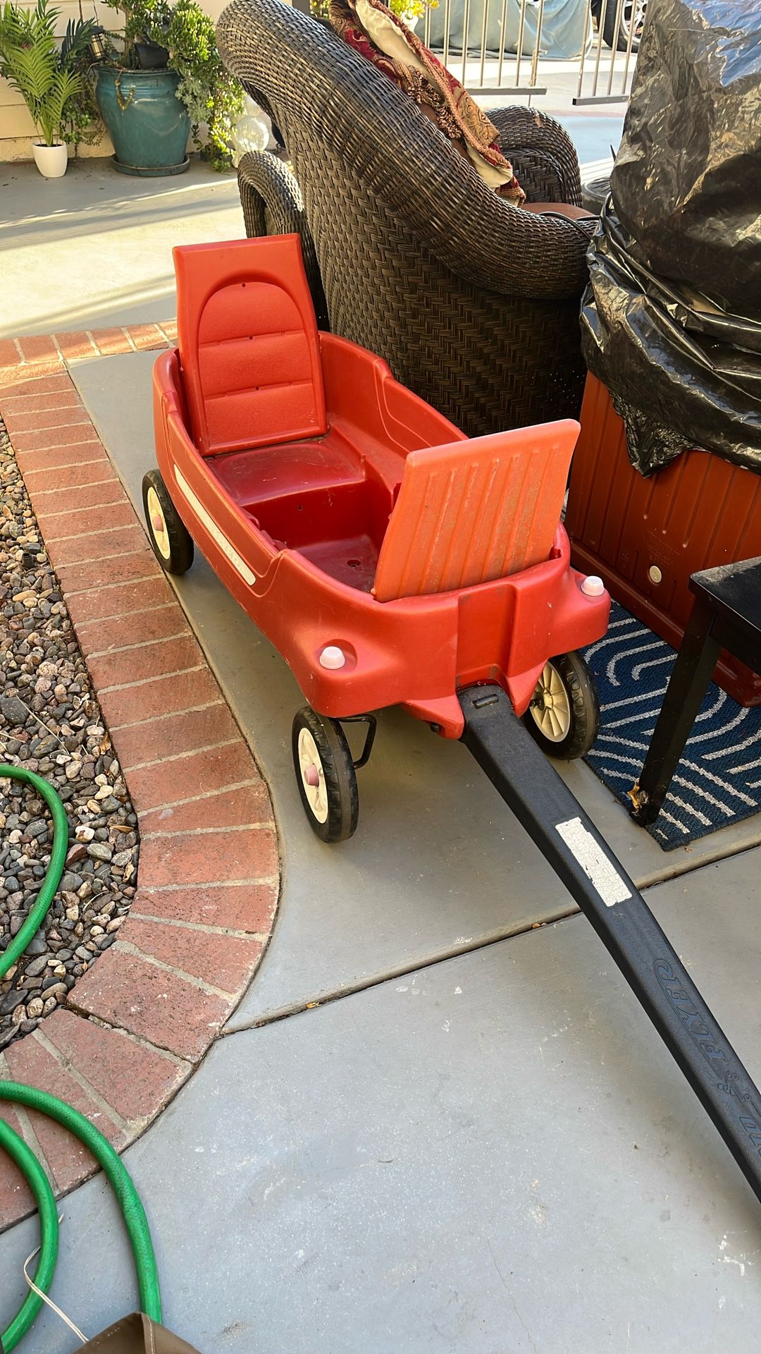 Child’s red wagon