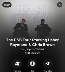 2 tickets for r&b tour