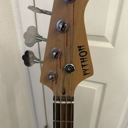 Python White Guitar Bass