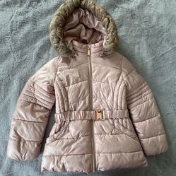 Size 7/8 Girls-Michael Kors Winter Jacket With Removable Hood 