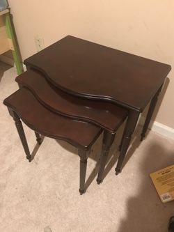 Large medium and small coffee tables