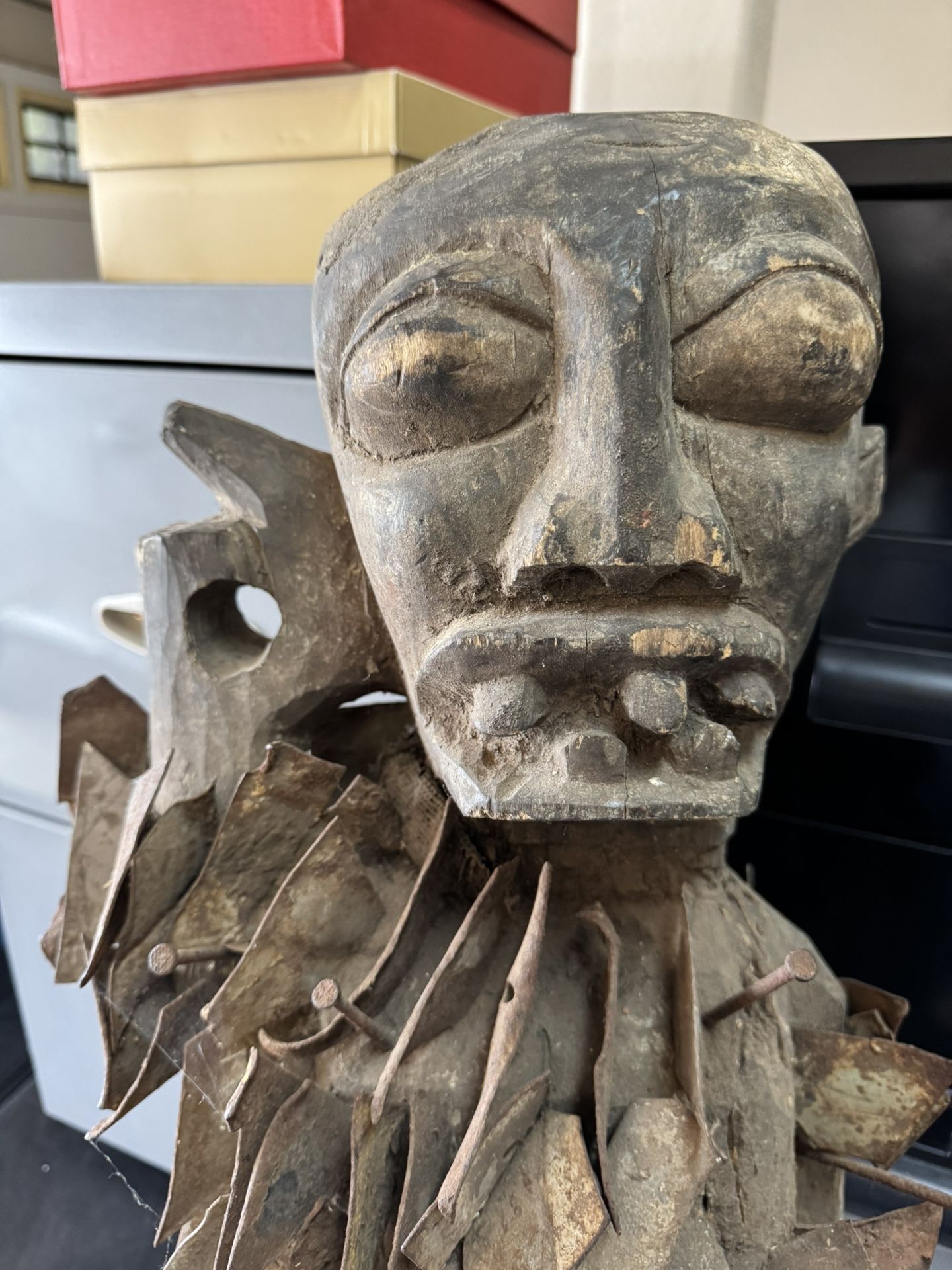 Voodoo Doll The Most Evil Looking Wood Metal Nail Statue