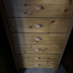 Tall Wood Chest Like New Condition 