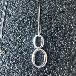 Sterling Silver Hoop/loop Necklaces 